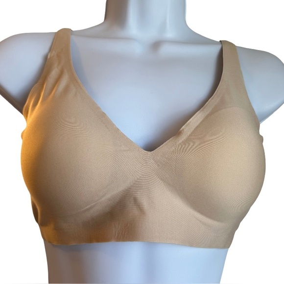 SEAMLESS V NECK NUDE BRA - Picture 1 of 4